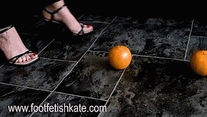 Oranges Crushed With My Black High Heels Sandals