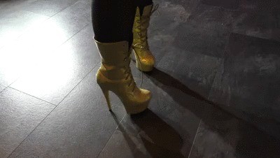 Golden Platform-boots